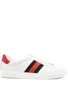Gucci Ace web-trim leather sneakers