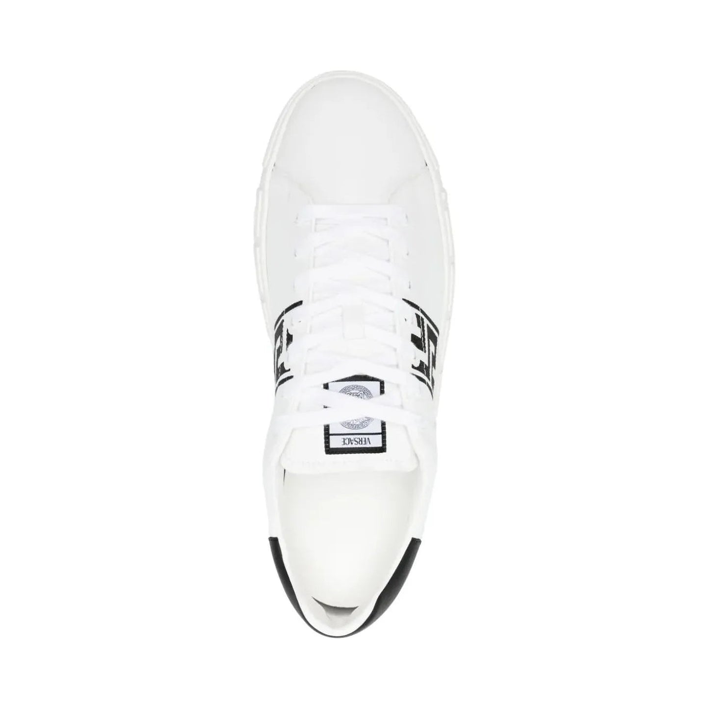 Versace Greca-embroidered leather sneakers