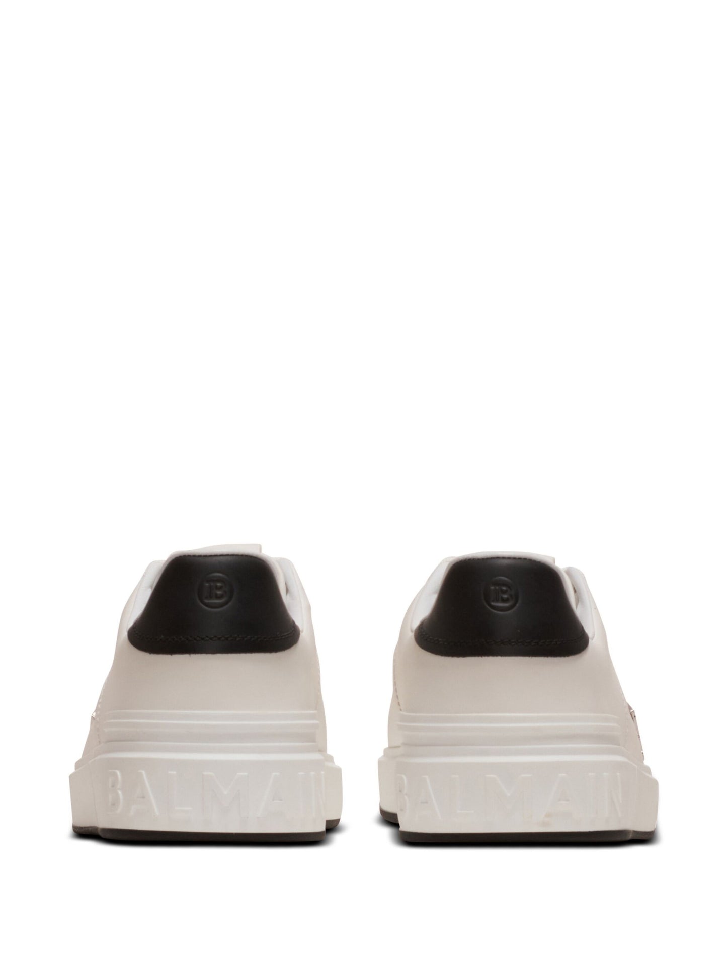 Balmain B-Court logo-plaque leather trainers