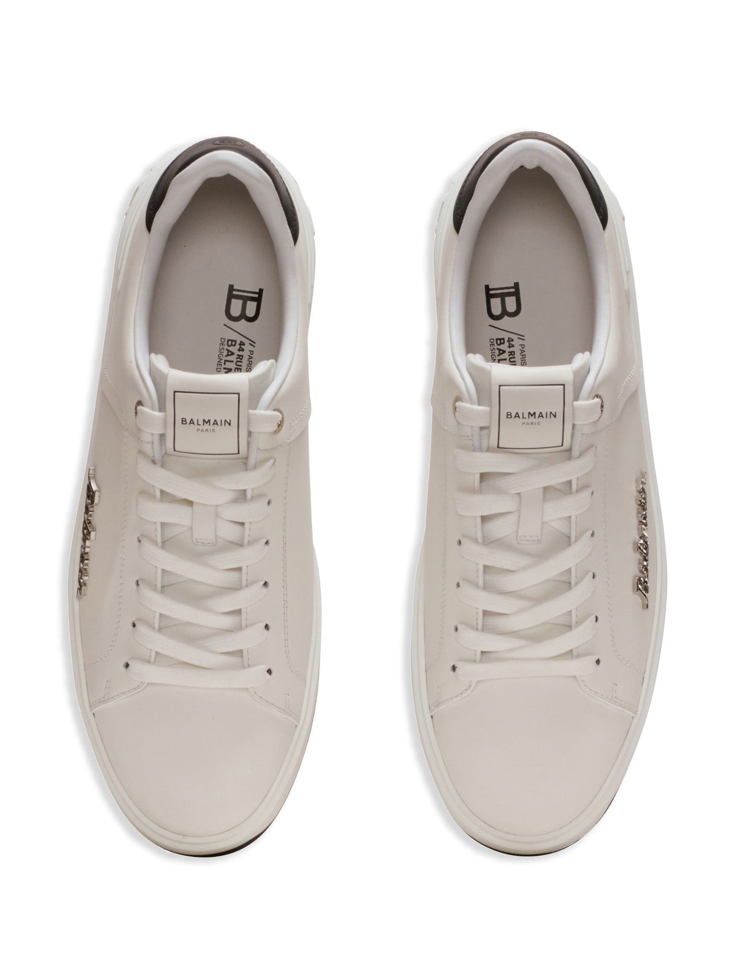 Balmain B-Court logo-plaque leather trainers