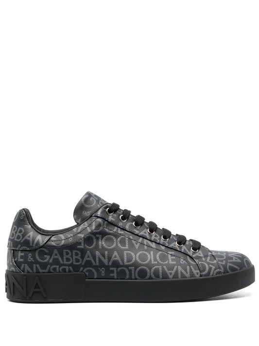 Dolce & Gabbana - Portofino coated jacquard sneakers