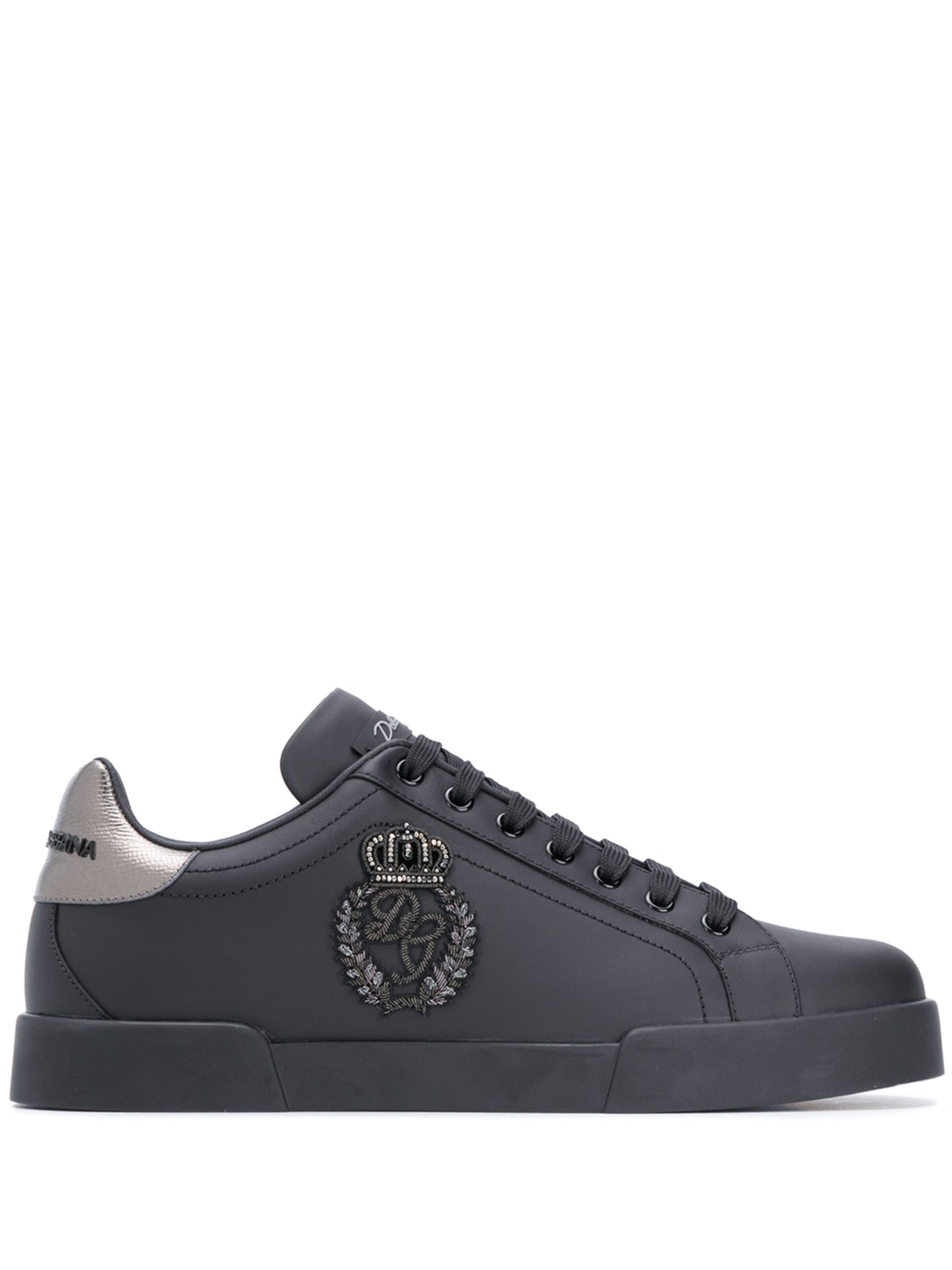 Dolce & Gabbana - Portofino crown-patch leather sneakers