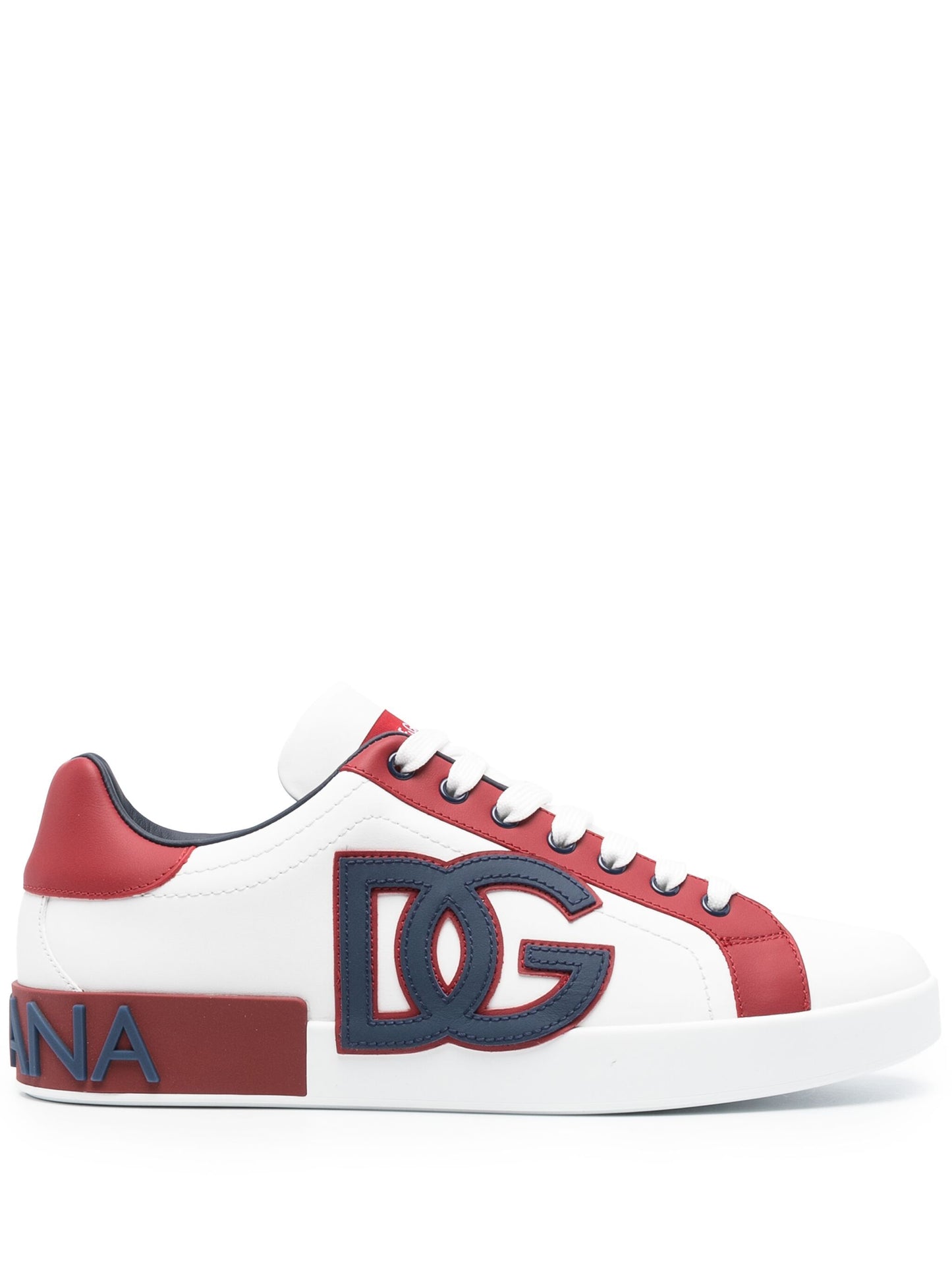 Dolce & Gabbana - logo-appliqué leather sneakers