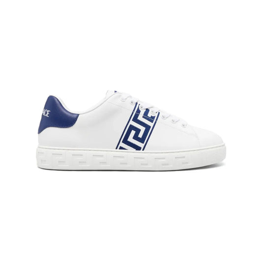 Versace Greca-embroidery leather sneakers