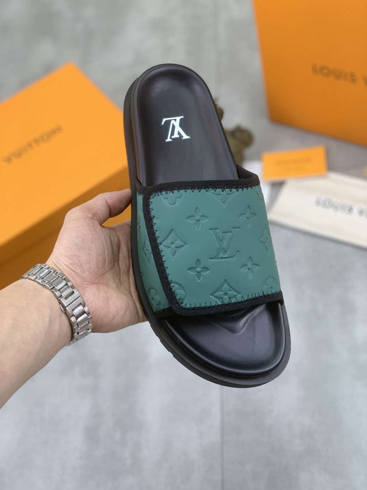 Louis Vuitton x NBA Leather Printed Slides