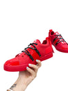 DOLCE & GABBANA - Portofino Sneakers in Calfskin and Patent Leather.