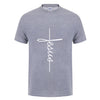 Jesus Cross T-shirts Men, Women, Europe, English, Digital Letters, Street Short Sleeve, Alien, WISH Amazon