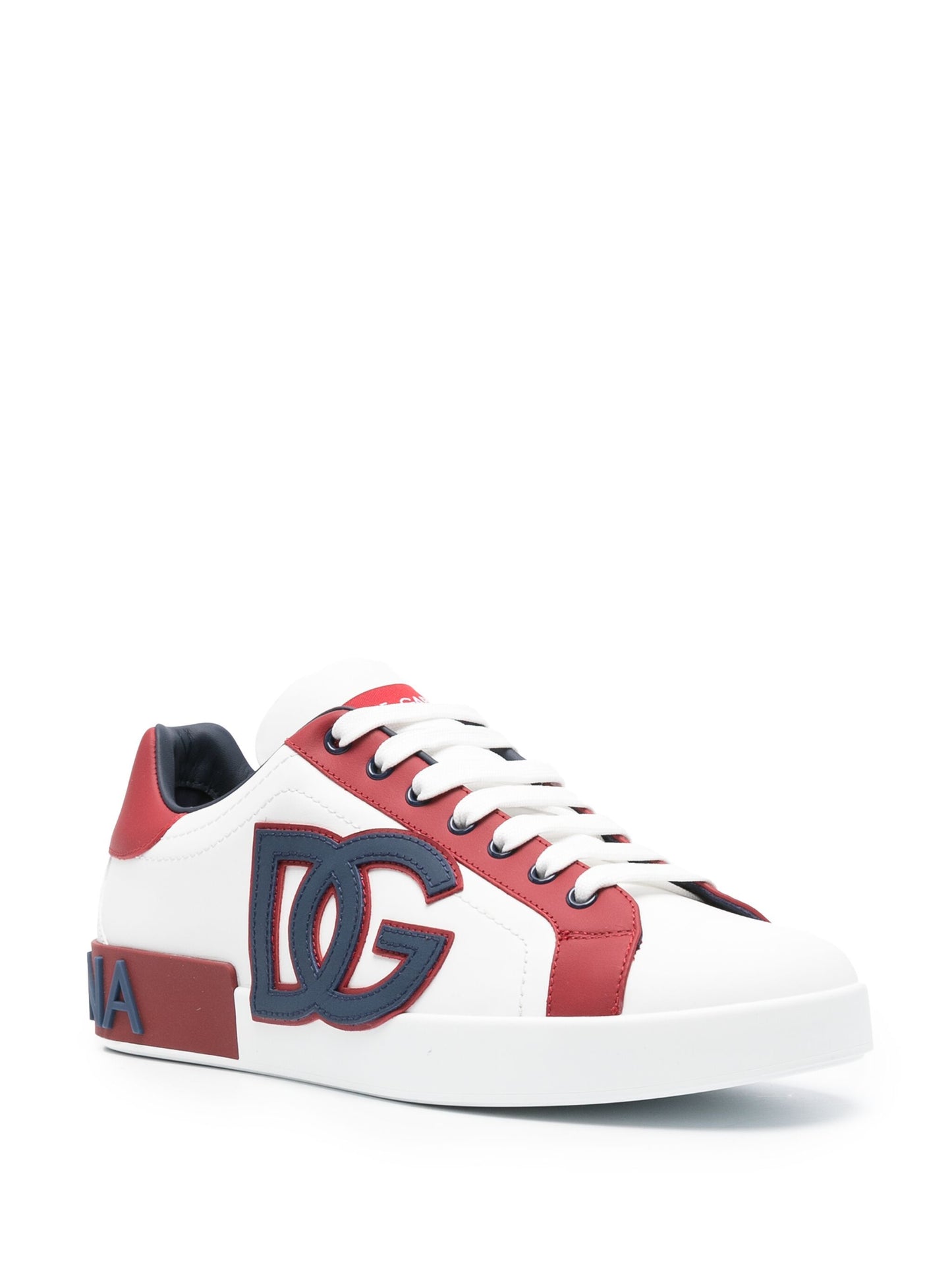 Dolce & Gabbana - logo-appliqué leather sneakers