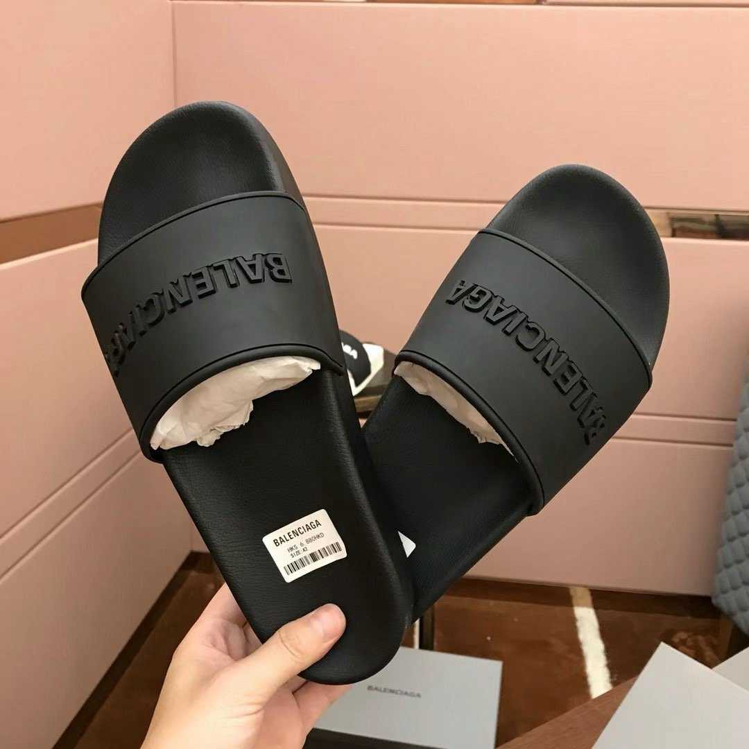 Balenciaga Balenciaga Logo Detailed Pool Slides