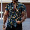 Men's Fashion Leaf Printed Shirt