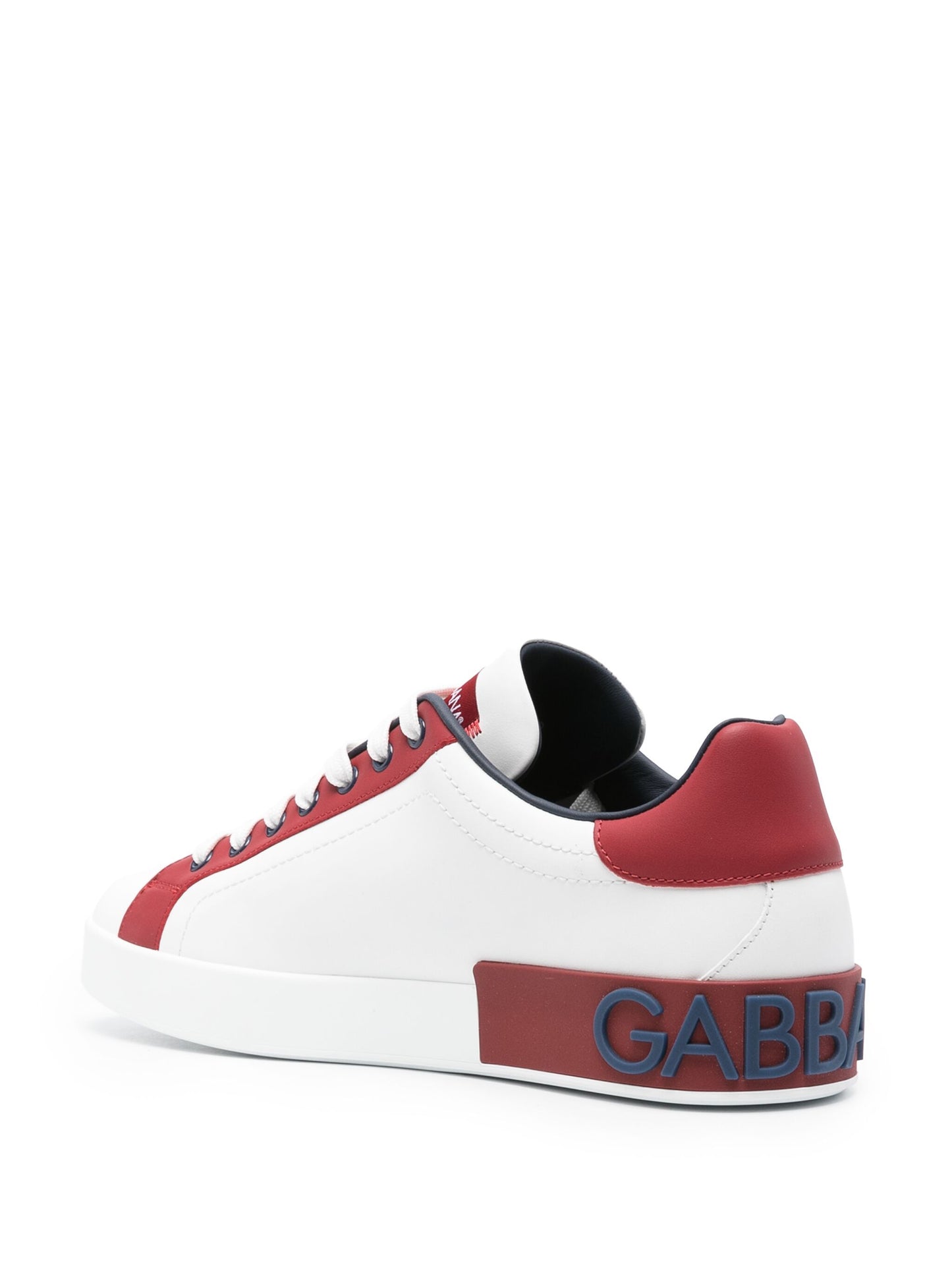 Dolce & Gabbana - logo-appliqué leather sneakers