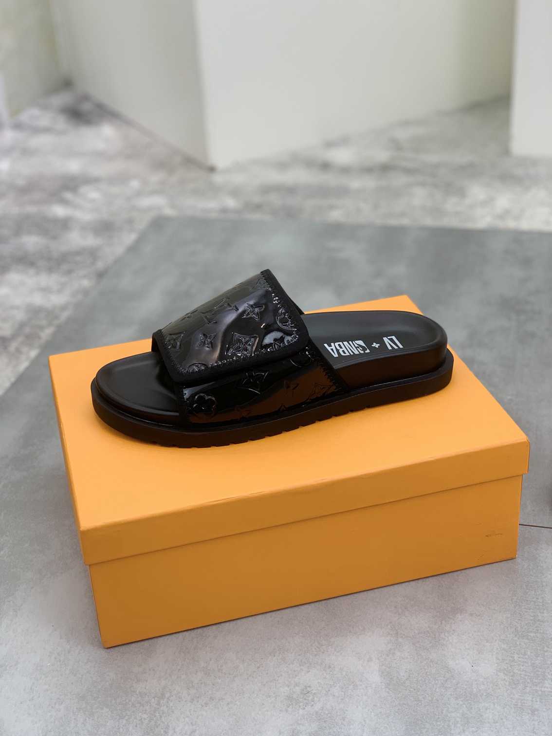 Louis Vuitton x NBA Leather Printed Slides