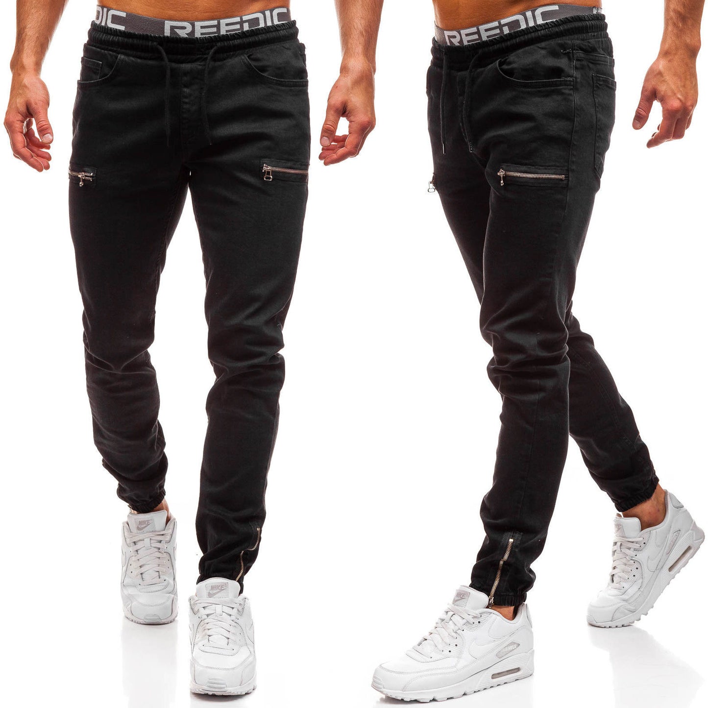 European and American men's denim fabric sports jeans