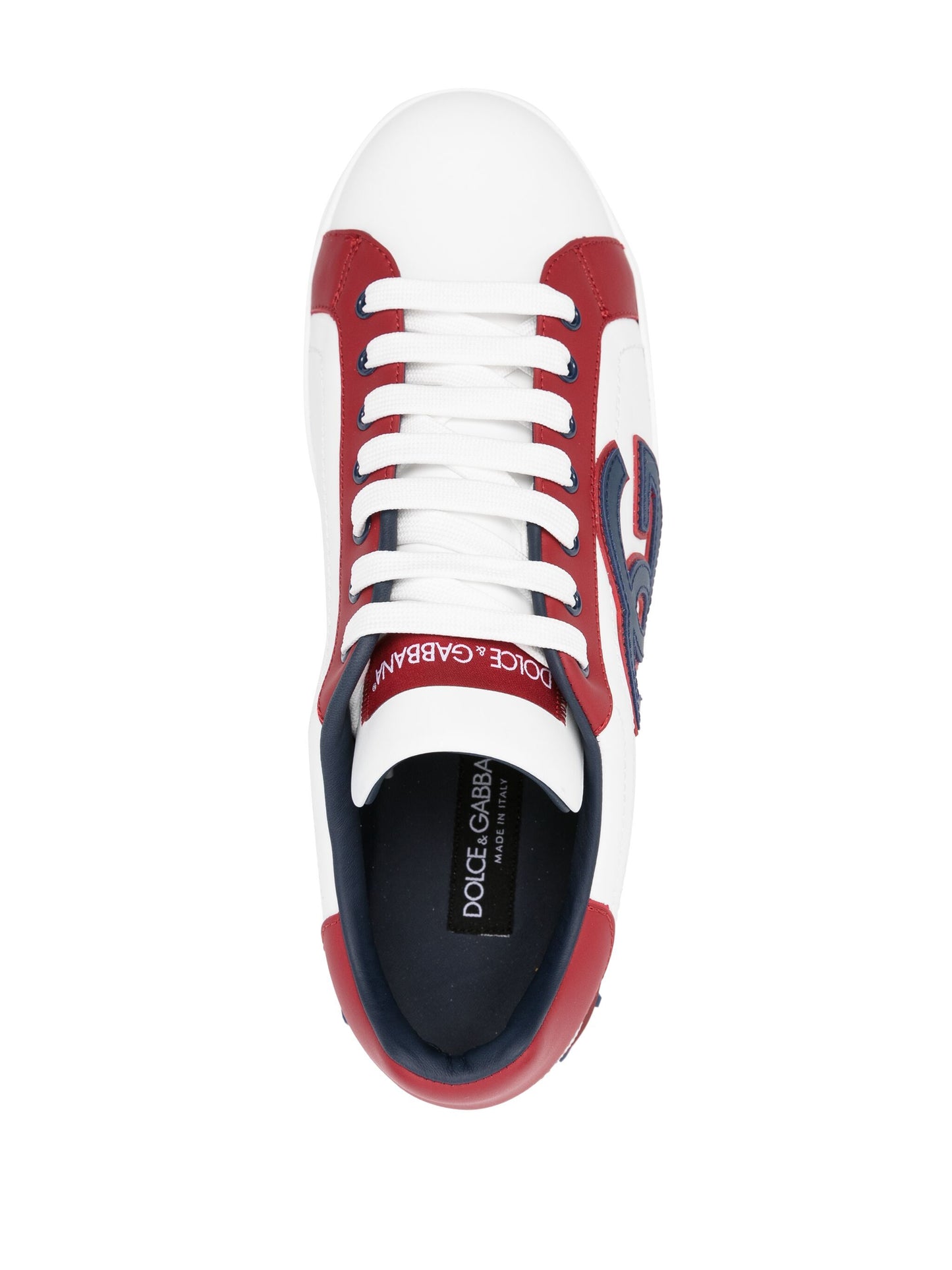 Dolce & Gabbana - logo-appliqué leather sneakers