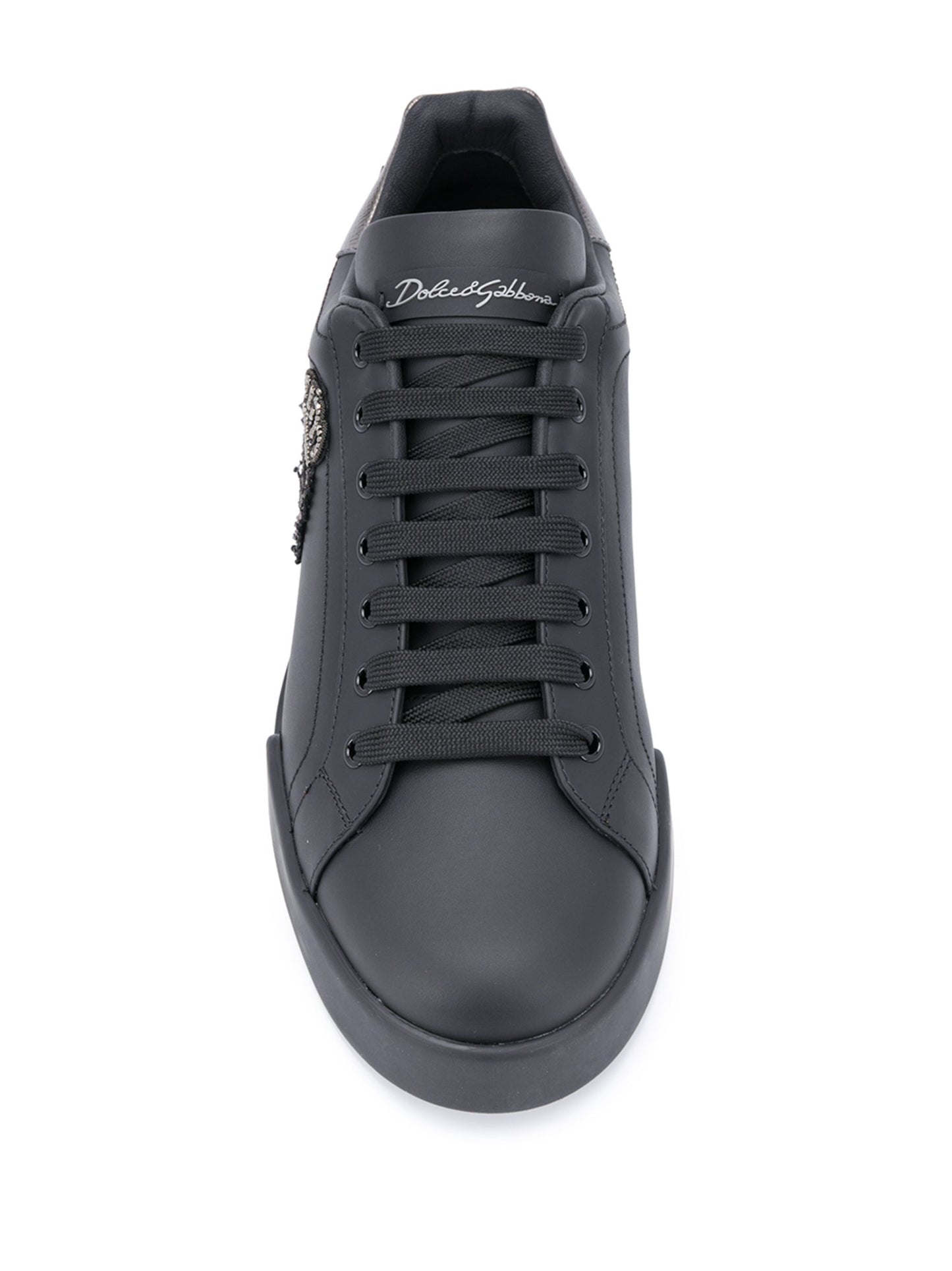 Dolce & Gabbana - Portofino crown-patch leather sneakers