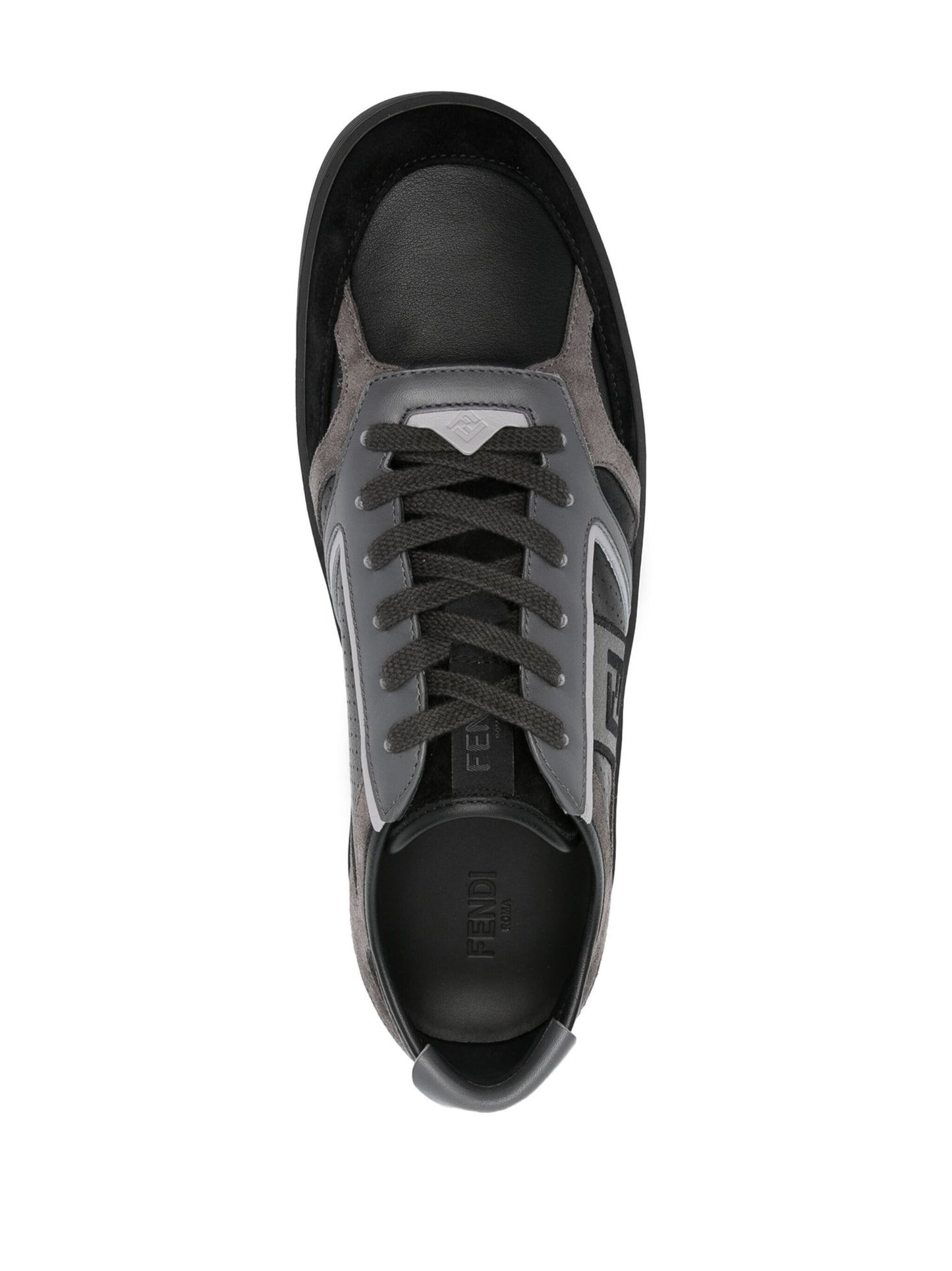 FENDI FF-embroidered lace-up sneakers