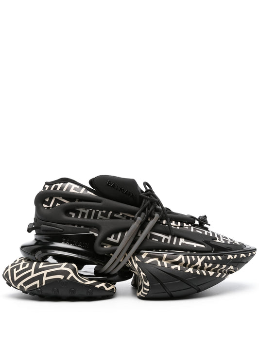 Balmain B-Bold monogram-print sneakers