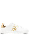Versace Greca-embroidery leather sneakers