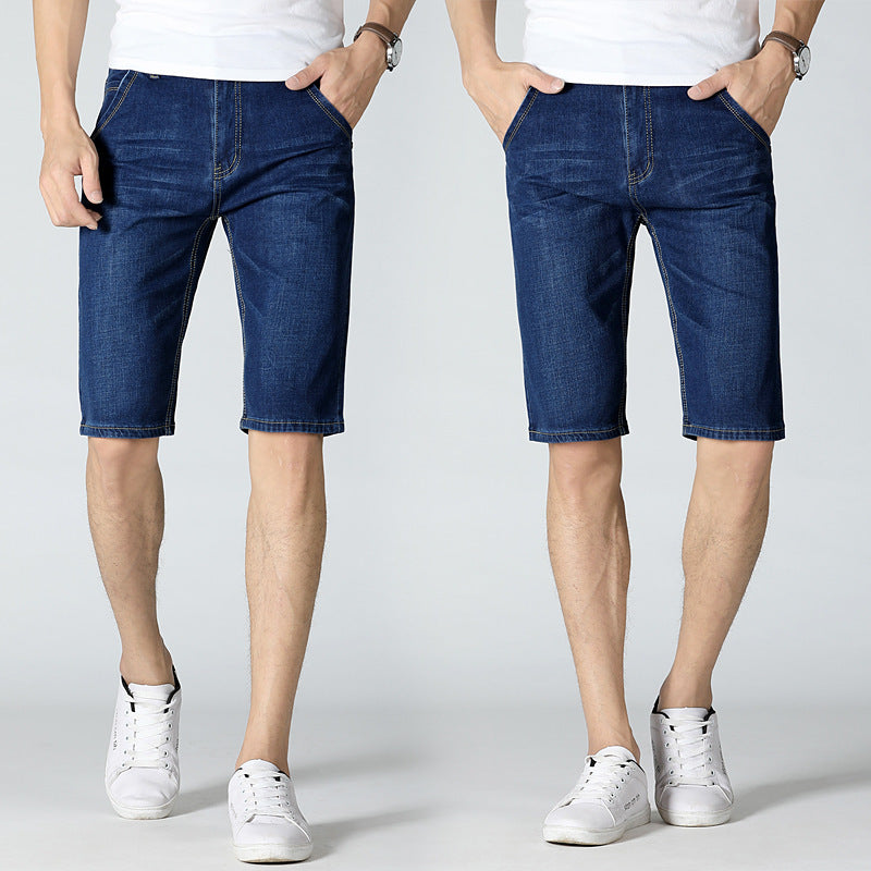 Stretch And Breathable Denim Shorts