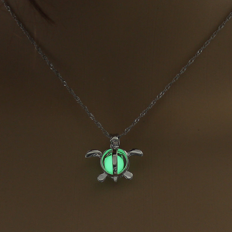 Luminous Moon Necklace for Women – Natural Glowing Stone Healing Pendant, Fashion Jewelry Gift