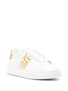 Versace Greca-embroidery leather sneakers