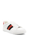 Gucci Ace web-trim leather sneakers
