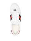 Gucci Ace web-trim leather sneakers