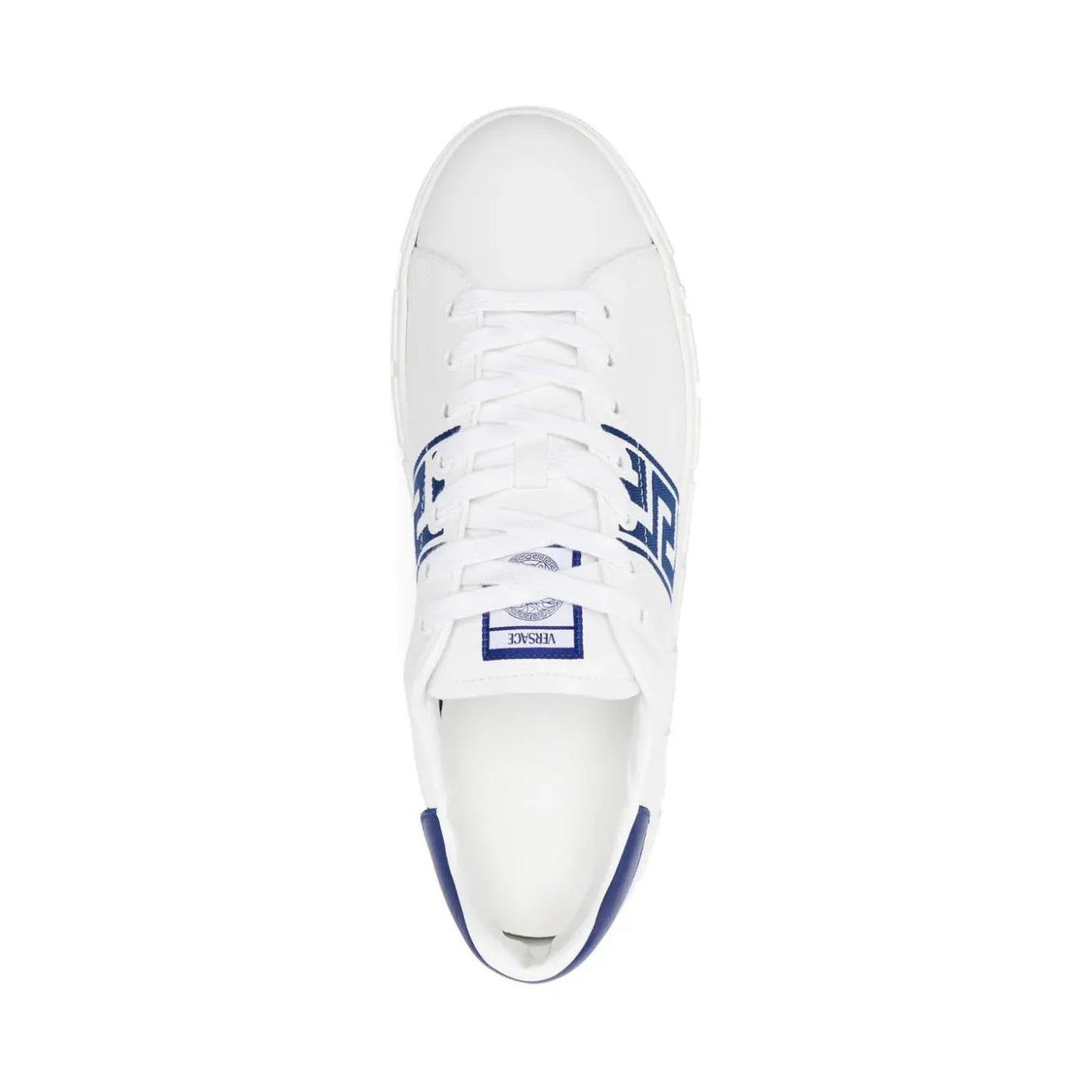 Versace Greca-embroidery leather sneakers