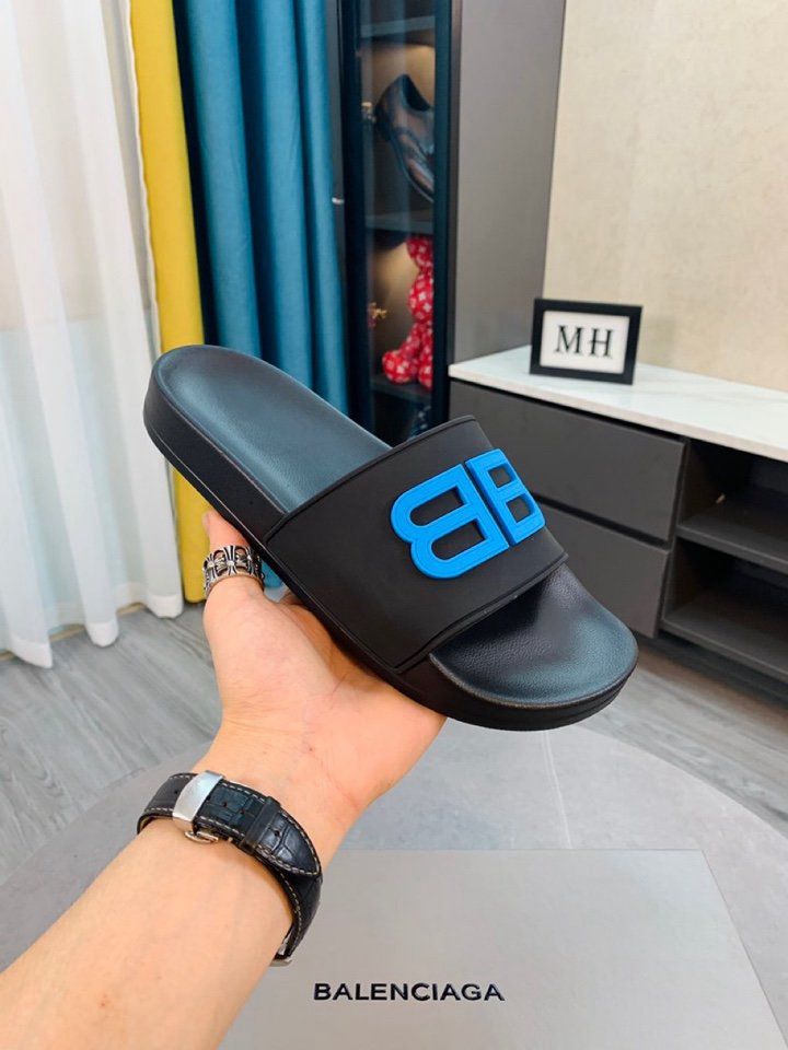 BALENCIAGA BB POOL SLIDE SANDALS