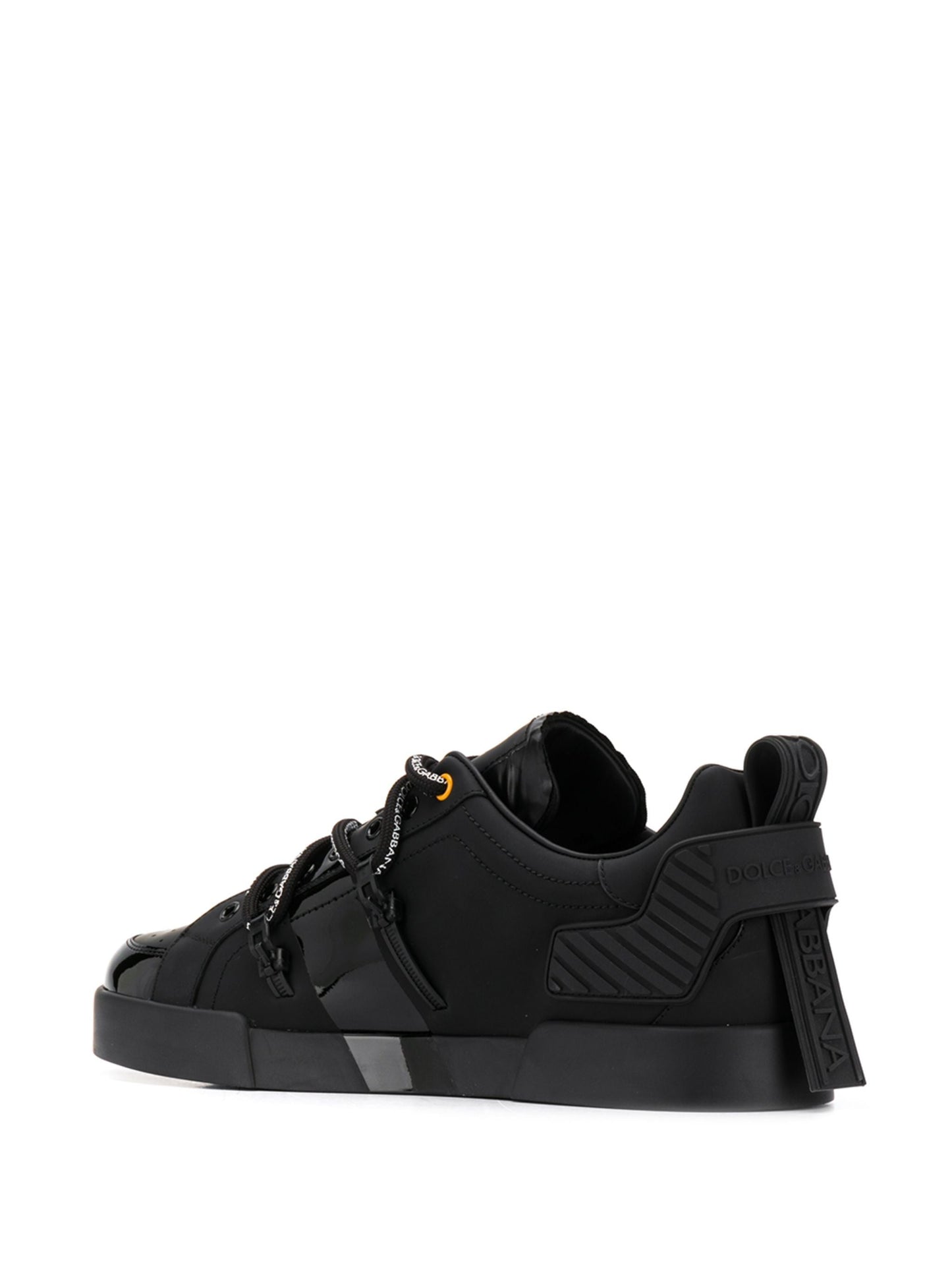 DOLCE & GABBANA - Portofino sneakers in calfskin and patent leather