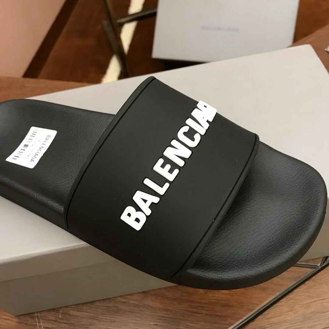 Balenciaga Balenciaga Logo Detailed Pool Slides