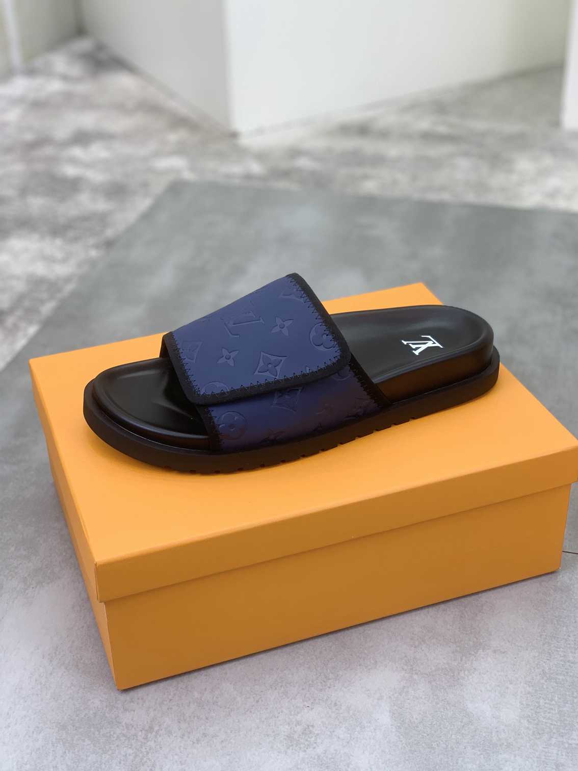 Louis Vuitton x NBA Leather Printed Slides