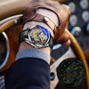 Men's Luxury Skeleton Watch – Automatic Quartz, Vintage Gold