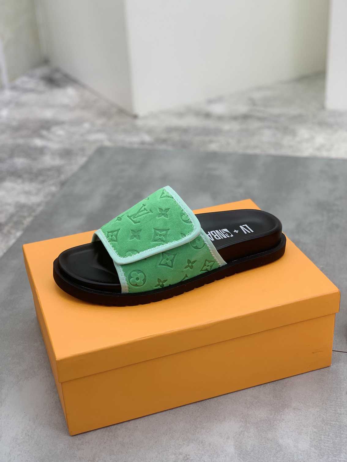 Louis Vuitton x NBA Leather Printed Slides