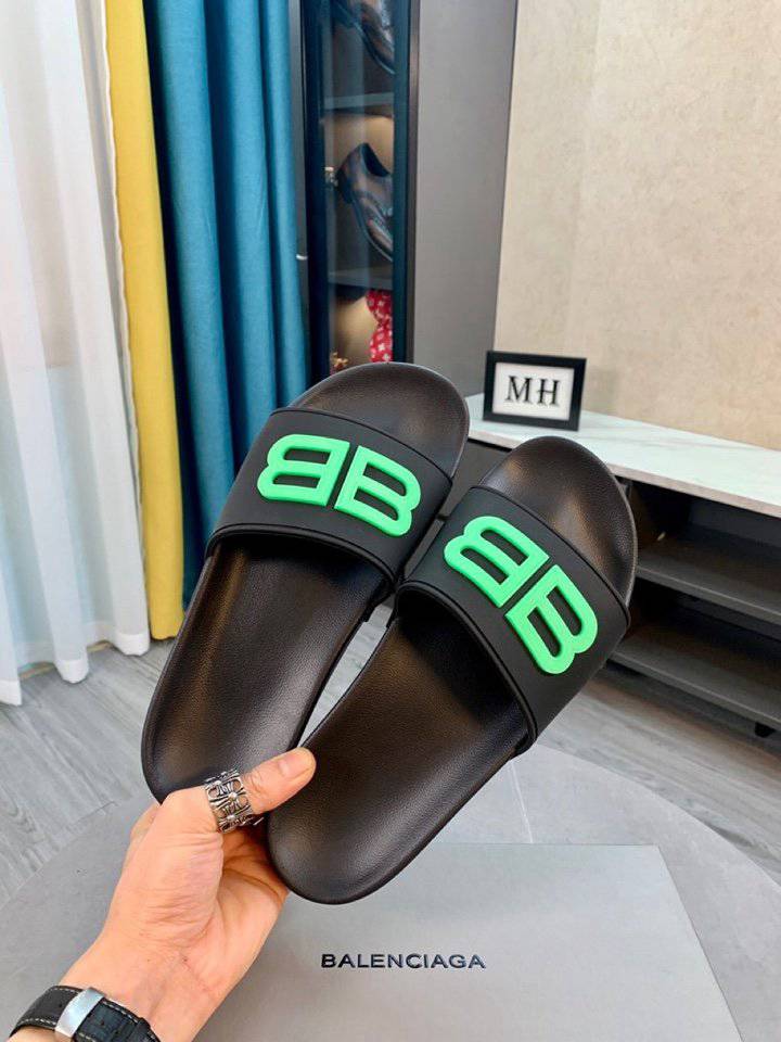 BALENCIAGA BB POOL SLIDE SANDALS