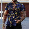 Men's Fashion Leaf Printed Shirt