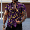 Men's Fashion Leaf Printed Shirt