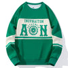 Mens Fashion Print Crew Neck Sweatshirt
