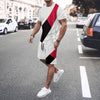 Men's Fashion Short Sleeve Shorts Set Splicing Set