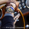 Men's Luxury Skeleton Watch – Automatic Quartz, Vintage Gold